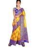 Buy Yellow & Royal Blue Sarees for Women by Sugathari Online | Ajio.com