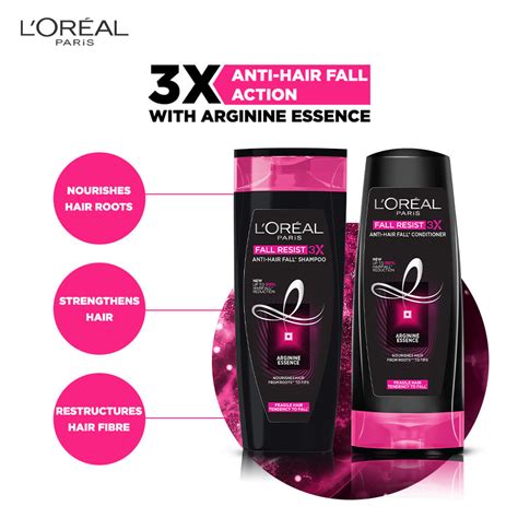 L'Oreal Paris Fall Resist 3X Anti-Hairfall Shampoo, 396 ml Price, Uses ...