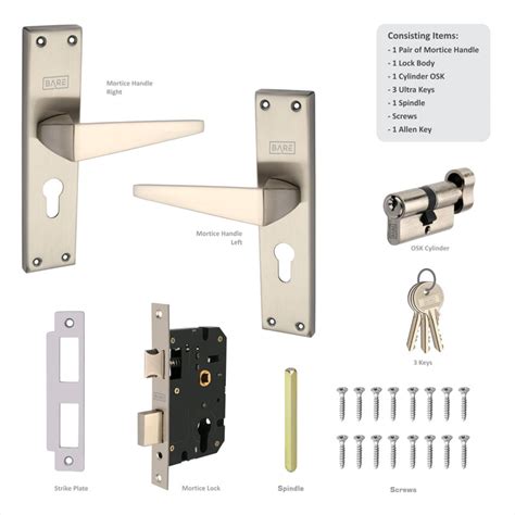 "Spain" SS Finish Mortise Handle with 3 Keys OSK Cylindrical Lock -8 ...
