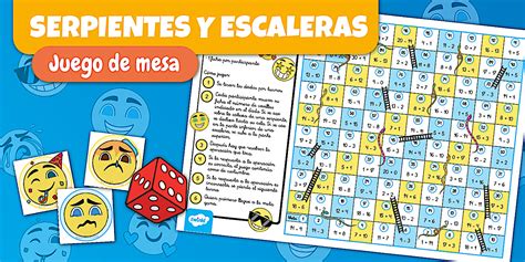 Juego de mesa: Serpientes y escaleras - Sumas y restas hasta 20