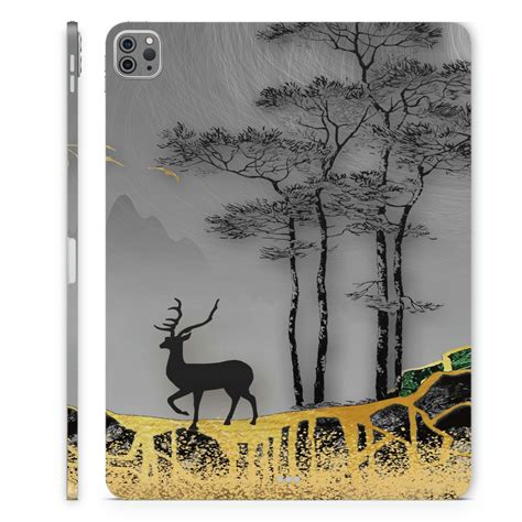 Black Deer Golden Forest Tablet Skin Wrap - Elevate Your Tablet's Look ...