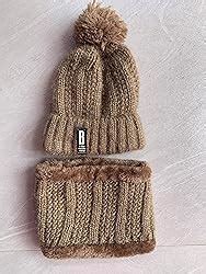 Buy Handcuffs Womens Beanie Scarf Set Pompom Winter Beanies Neck ...