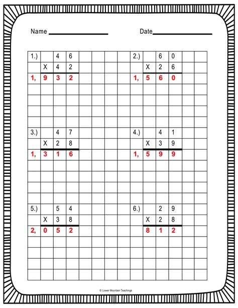 Image result for Math Multiplication Worksheets 2 Digits