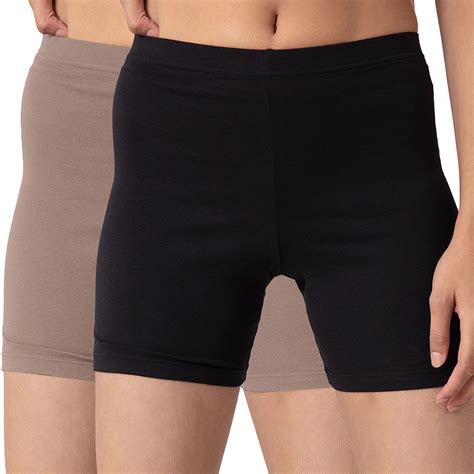 Pack of 2 Stretch Cotton Cycling Shorts-NYP083-Black & Nude – Nykd by Nykaa