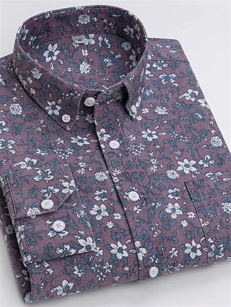 Men's Dress Shirt Button Down Shirt Collared Shirt Oxford Shirt Tartan ...
