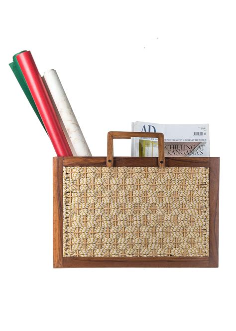 Get Teak Wooden Rectangular Magazine Holder at ₹ 4900 | LBB Shop