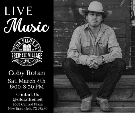 Coby Rotan, Silos at Freiheit, New Braunfels, 4 March 2023 | AllEvents.in