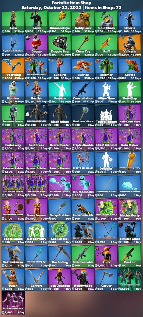 iFireMonkey on Twitter: "🛒 #Fortnite Item Shop ⏰ Saturday, October 22, 2022 💚 Use code ...