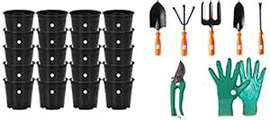 Kraft Seeds 7Pcs Gardening Hand Tool Kit for Home Gardening & 20pcs ...