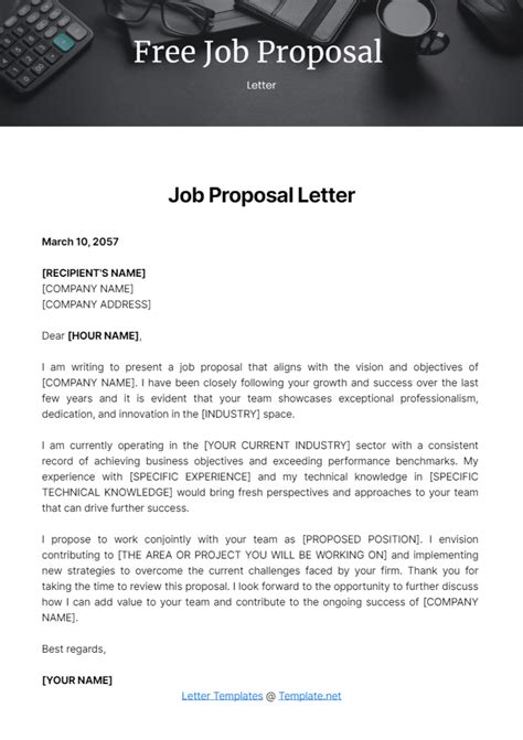 Free Job Duties Letter Template to Edit Online