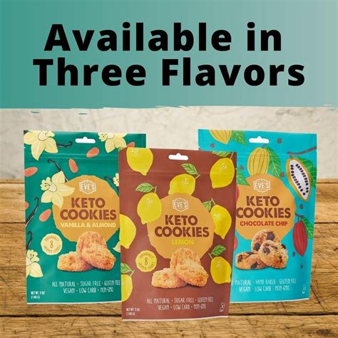 Buy Eve’s Bakery 8 Individually Wrapped Keto Cookies - Low Carb, No ...