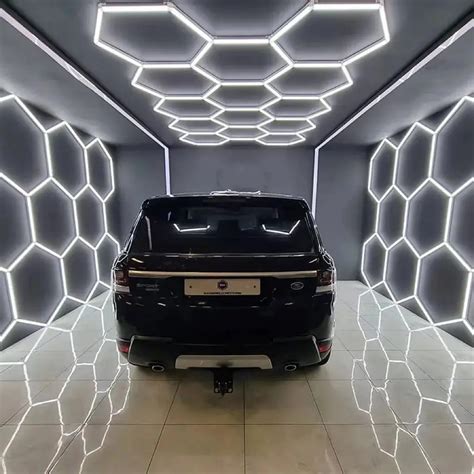 Hexagon LED Light Car Detail Garage Workshop Retail Light Honeycomb He ...