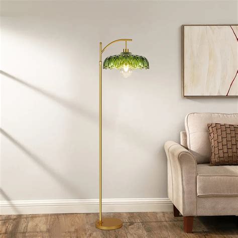 Rosdorf Park Golden Mid-Century Modern Floor Lamp - Remote Controlled ...