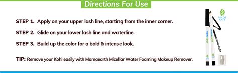 Mamaearth Long Stay Kohl Pencil, Kajal Black Waterproof, With Castor ...