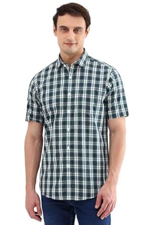 Allen Solly Men's Slim Fit Shirt (ASSHQSPPO02243_Green : Amazon.in ...