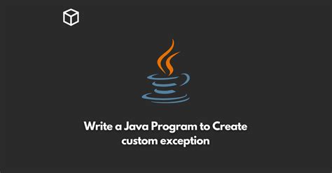 Custom Exception Java 的图像结果