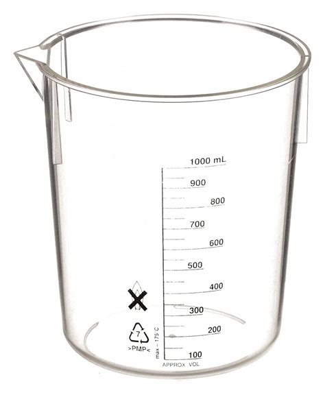 Beaker,1000mL,Polymethylpentene,PK3 LAB SAFETY SUPPLY 6FAF2 : Amazon.in ...