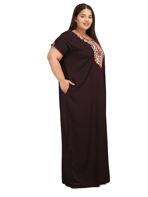 Flowerline Contrast Embroidered Nightgown – KOI Sleepwear