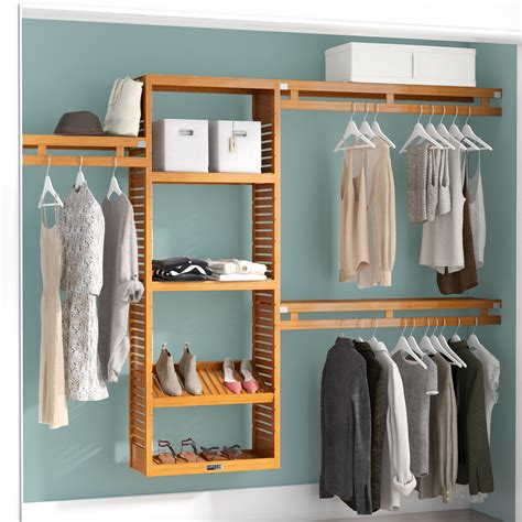 wood closet shelving