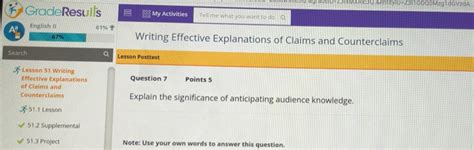 Solved: gndelD=23lxMXRIc3Q.&entity|D=Z3I1ODQ0Mzg1dGVzdA GradeResuils My ...