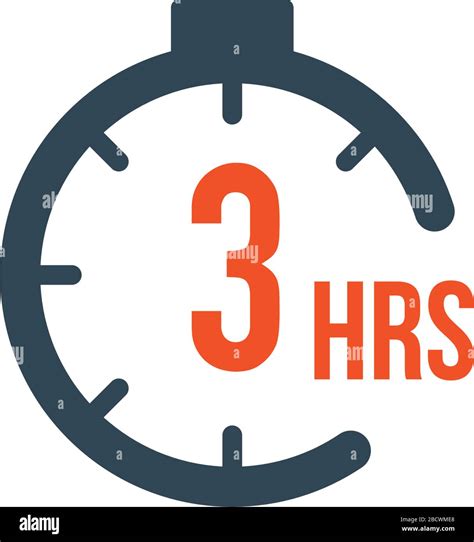 3 hours round timer or Countdown Timer icon. deadline concept. Delivery ...