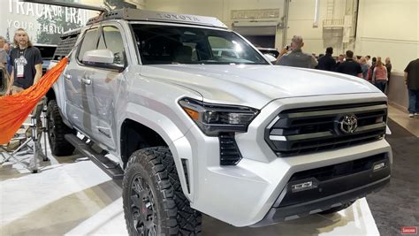TRD modded out 2024 Tacoma w/ lift kit, wheels, skid plate, roof & bed rack, powered running ...