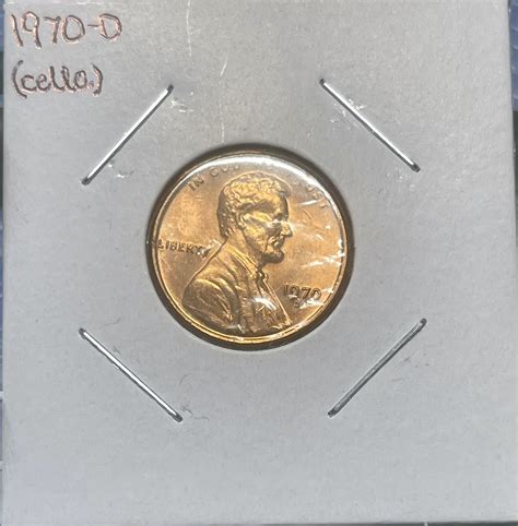 1970-D Lincoln Memorial Cent ~ Large Date BU/MS60+ Condition Still in ...