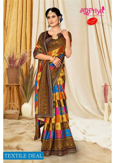 Madhupriya Mantraa Wholesale Vichitra Fabrics Indian Sarees ...