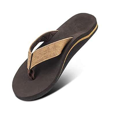 Men Sandals Flip Flop with Orthotic Arch Support Athletic Slide Sandals ...
