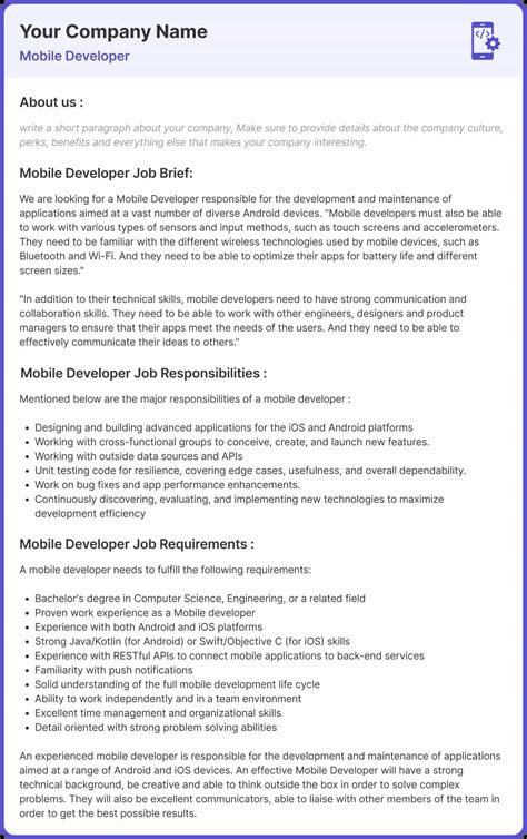 Image result for App Developer Job Description