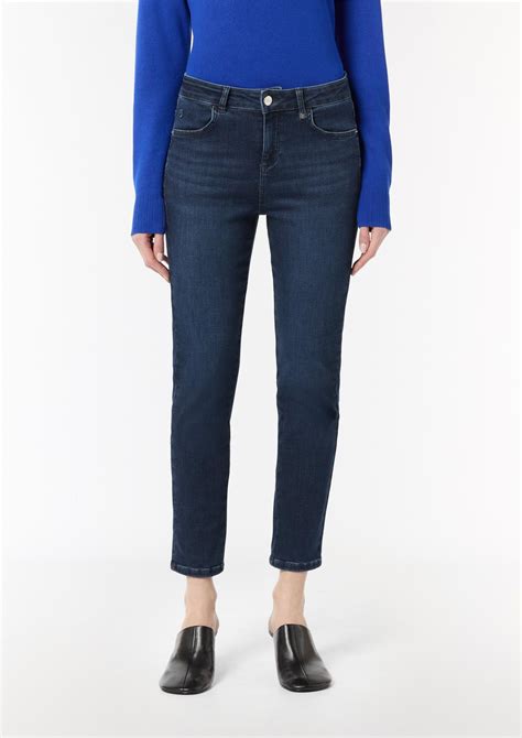 Ankle-length jeans with a slim leg - dark blue | Comma