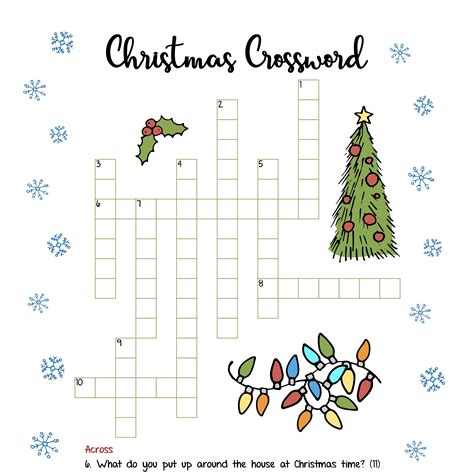 Printable Christmas Crossword Puzzles - FREE Printable A-Z