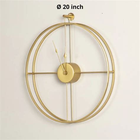 Buy Double Rim Gold - Modern Wall Clock For Home | Arcedior