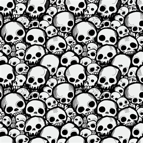 illustration Vector graphic black and white skull skeleton painting ...