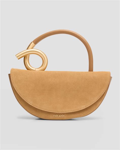 Cult Gaia Azariah Coil Leather Top-Handle Bag | Neiman Marcus