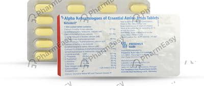 Ketosteril Strip Of 20 Tablets: Uses, Side Effects, Price & Dosage ...