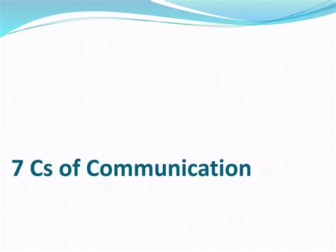 The 7 cs of communication | PPT