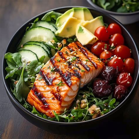 Grilled Salmon Power Bowl - The recipe mingle