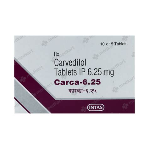 CARCA 6.25MG TABLET 15'S : View Price, Combination and Alternatives ...