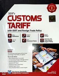 Buy BDP's Customs Tariff with IGST and foreign Trade Policy 2020-2021 ...