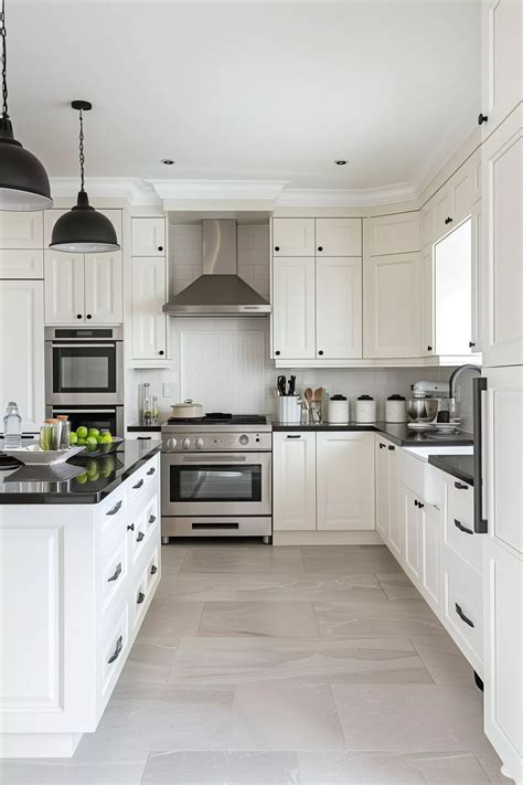 15 Popular Flooring Ideas For White Kitchen Cabinets (2024) | Kitchen ...