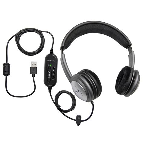 ECS OHUSB WordSlinger Deluxe Overhead USB Transcription Headset ...