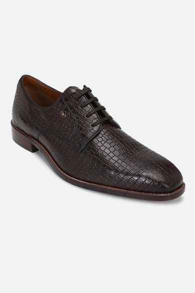 Buy Men Brown Leather Derby Shoes Online - 764998 | Louis Philippe
