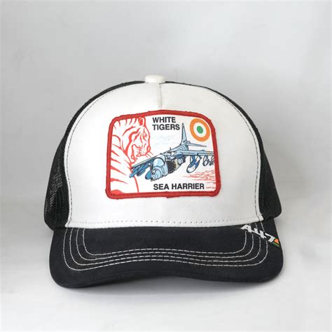 Indian Naval Aviation: White Tigers Sea Harrier Trucker Cap– A47