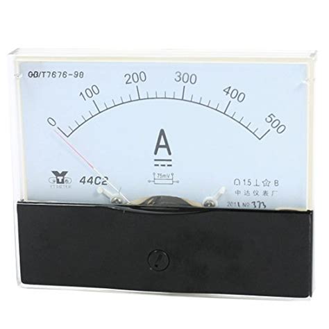 Buy uxcell Analog Panel Ammeter Gauge DC 0 - 500A Measuring Range 44C2 ...