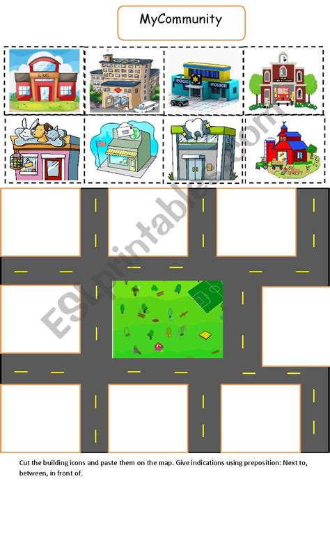 My Community Map Worksheet 的图像结果