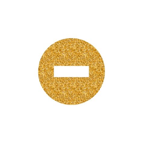 Znak stopu ikona złoty brokat tekstura wektor ilustracja | Wektor Premium