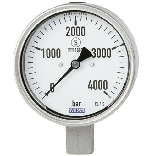 48791140 WIKA | WIKA M16 x 1.5 Female Analogue Pressure Gauge 4000bar ...