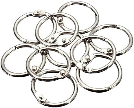 DEZIINE 10 Pieces 32mm Metal Book Rings Loose Leaf Binder Rings Clips ...