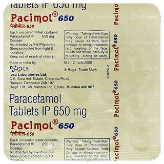 Pacimol 650 Tablet: Uses, Side Effects, Price & Substitutes